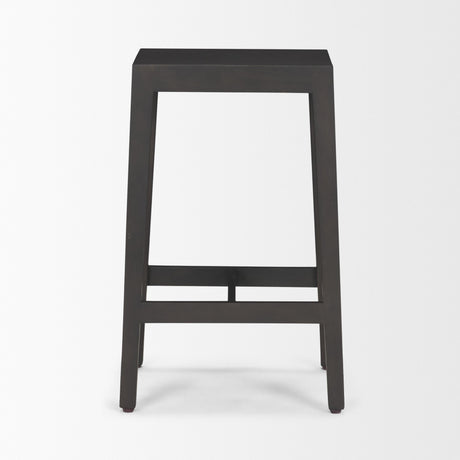 Colony Black-Brown Solid Wood Counter Stool from Mercana - Luna Furniture