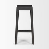Colony Black-Brown Solid Wood Counter Stool from Mercana - Luna Furniture