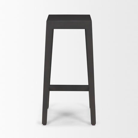 Colony Black-Brown Solid Wood Counter Stool from Mercana - Luna Furniture