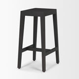 Colony Black-Brown Solid Wood Counter Stool from Mercana - Luna Furniture