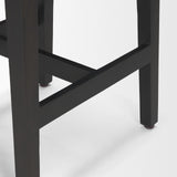 Colony Black-Brown Solid Wood Counter Stool from Mercana - Luna Furniture