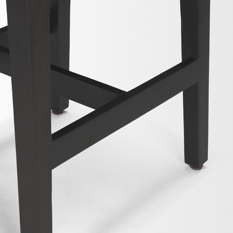 Colony Black-Brown Solid Wood Counter Stool from Mercana - Luna Furniture