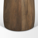 Allyson 32" Round Medium Brown Wood w/ Pink Marble Top Bistro Table from Mercana - Luna Furniture