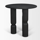 Sonel Matte Black Wood Pedestal Foyer Table from Mercana - Luna Furniture