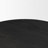 Sonel Matte Black Wood Pedestal Foyer Table from Mercana - Luna Furniture