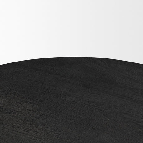 Sonel Matte Black Wood Pedestal Foyer Table from Mercana - Luna Furniture