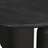 Sonel Matte Black Wood Pedestal Foyer Table from Mercana - Luna Furniture