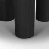 Sonel Matte Black Wood Pedestal Foyer Table from Mercana - Luna Furniture