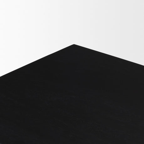 Grier Matte Black Stained Wood w/ Black Cane Accent Cabinet from Mercana - Luna Furniture