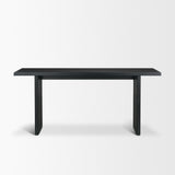 Grier 65" Black Wood w/ Black Cane Console Table from Mercana - Luna Furniture