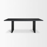 Grier 84" Black Wood w/ Black Cane Dining Table from Mercana - Luna Furniture