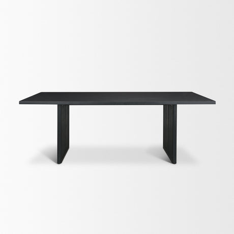 Grier 84" Black Wood w/ Black Cane Dining Table from Mercana - Luna Furniture