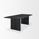 Grier 84" Black Wood w/ Black Cane Dining Table from Mercana - Luna Furniture