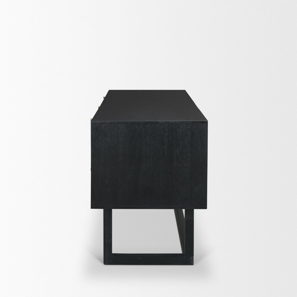 Grier 60" Black Solid Wood W/ Black Cane Office Desk from Mercana - Luna Furniture