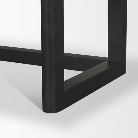 Grier 60" Black Solid Wood W/ Black Cane Office Desk from Mercana - Luna Furniture
