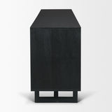 Grier 72" Black Wood W/ Black Cane Sideboard from Mercana - Luna Furniture