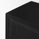 Grier 72" Black Wood W/ Black Cane Sideboard from Mercana - Luna Furniture