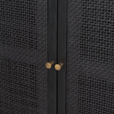 Grier 72" Black Wood W/ Black Cane Sideboard from Mercana - Luna Furniture