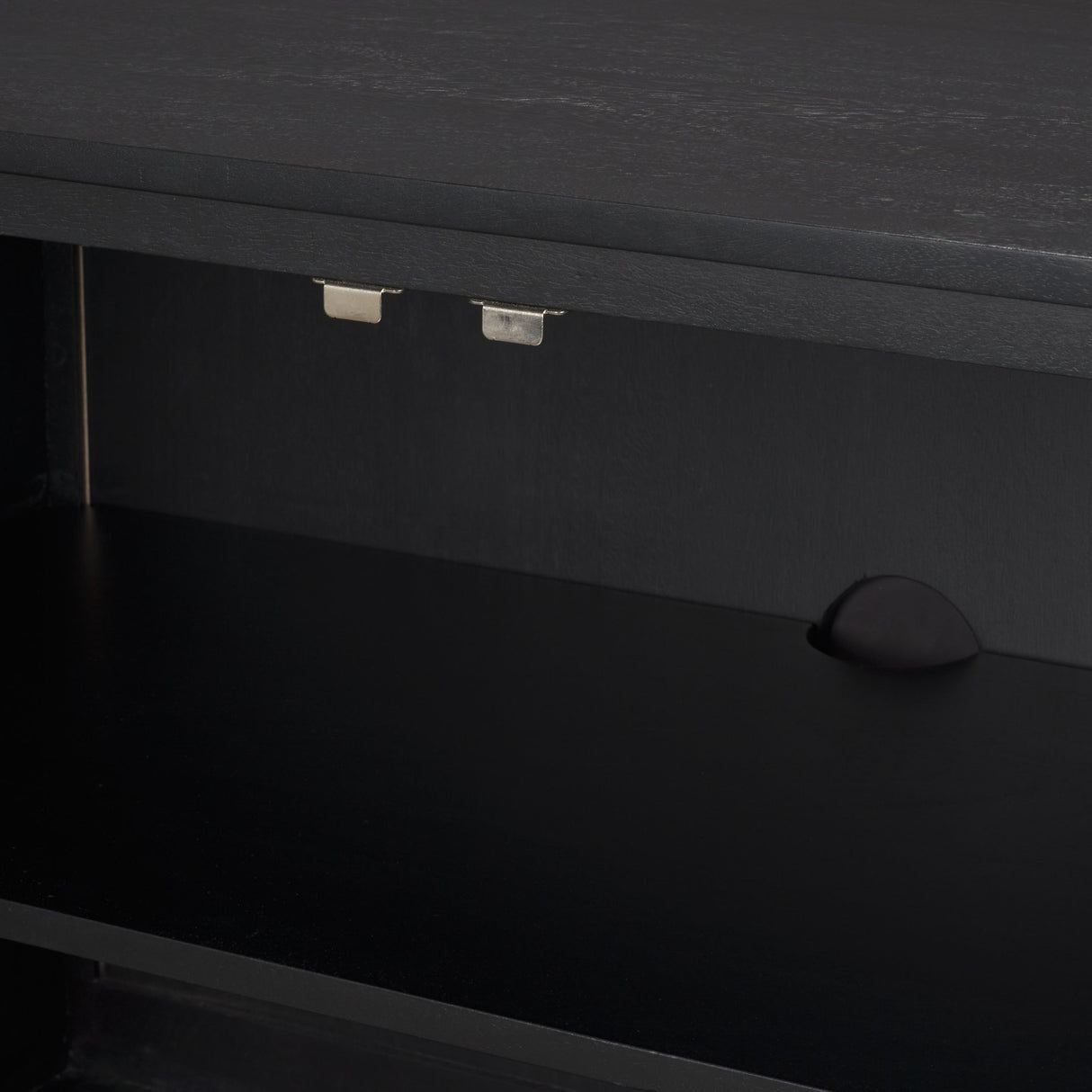 Grier 72" Black Wood W/ Black Cane Sideboard from Mercana - Luna Furniture