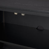 Grier 72" Black Wood W/ Black Cane Sideboard from Mercana - Luna Furniture