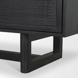 Grier 72" Black Wood W/ Black Cane Sideboard from Mercana - Luna Furniture