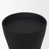 Odilia Large Smooth Matte Black Metal Geometric Pillar Candle Holder from Mercana - Luna Furniture