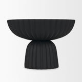 Ciaran Smooth Fluted Matte Black Metal Decorative Bowl from Mercana - Luna Furniture