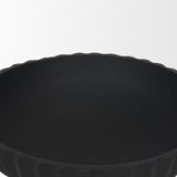 Ciaran Smooth Fluted Matte Black Metal Decorative Bowl from Mercana - Luna Furniture