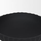 Ciaran Smooth Fluted Matte Black Metal Decorative Bowl from Mercana - Luna Furniture