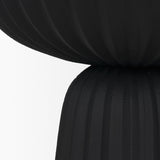 Ciaran Smooth Fluted Matte Black Metal Decorative Bowl from Mercana - Luna Furniture