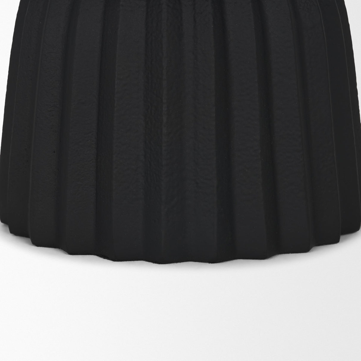 Ciaran Smooth Fluted Matte Black Metal Decorative Bowl from Mercana - Luna Furniture
