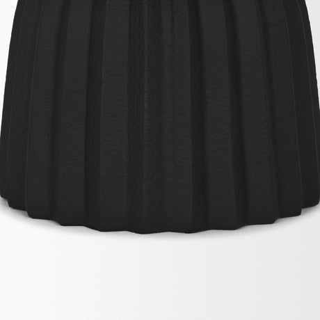 Ciaran Smooth Fluted Matte Black Metal Decorative Bowl from Mercana - Luna Furniture