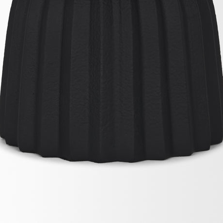 Ciaran Smooth Fluted Matte Black Metal Decorative Bowl from Mercana - Luna Furniture