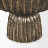 Ciaran Fluted Textured Antiqued Gold Metal Decorative Bowl from Mercana - Luna Furniture