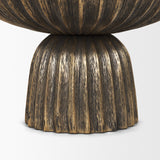 Ciaran Fluted Textured Antiqued Gold Metal Decorative Bowl from Mercana - Luna Furniture