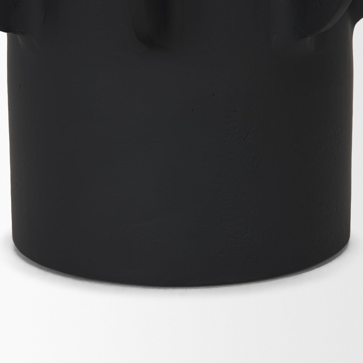 Deacon Small Matte Black Metal Canister with Sculptural Handles from Mercana - Luna Furniture