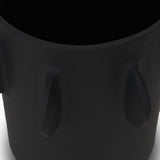 Deacon Large Matte Black Metal Canister with Sculptural Handles from Mercana - Luna Furniture