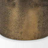 Deacon Large Antiqued Gold Metal Canister with Sculptural Handles from Mercana - Luna Furniture