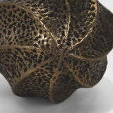 Imani Small Sculptural Textured Antiqued Gold Metal Decorative Orb Object from Mercana - Luna Furniture