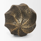 Imani Large Sculptural Textured Antiqued Gold Metal Decorative Orb Object from Mercana - Luna Furniture