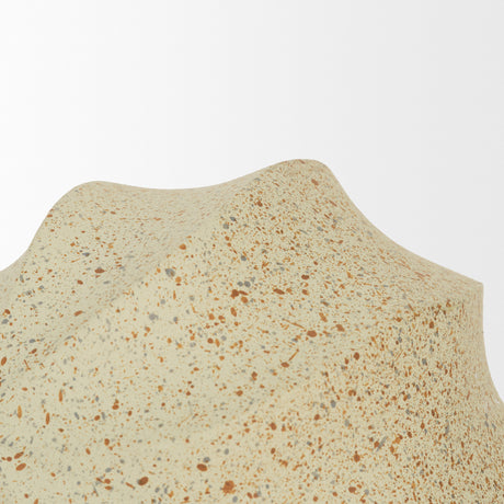 Imani Large Sculptural Textured Beige Metal Decorative Orb Object from Mercana - Luna Furniture