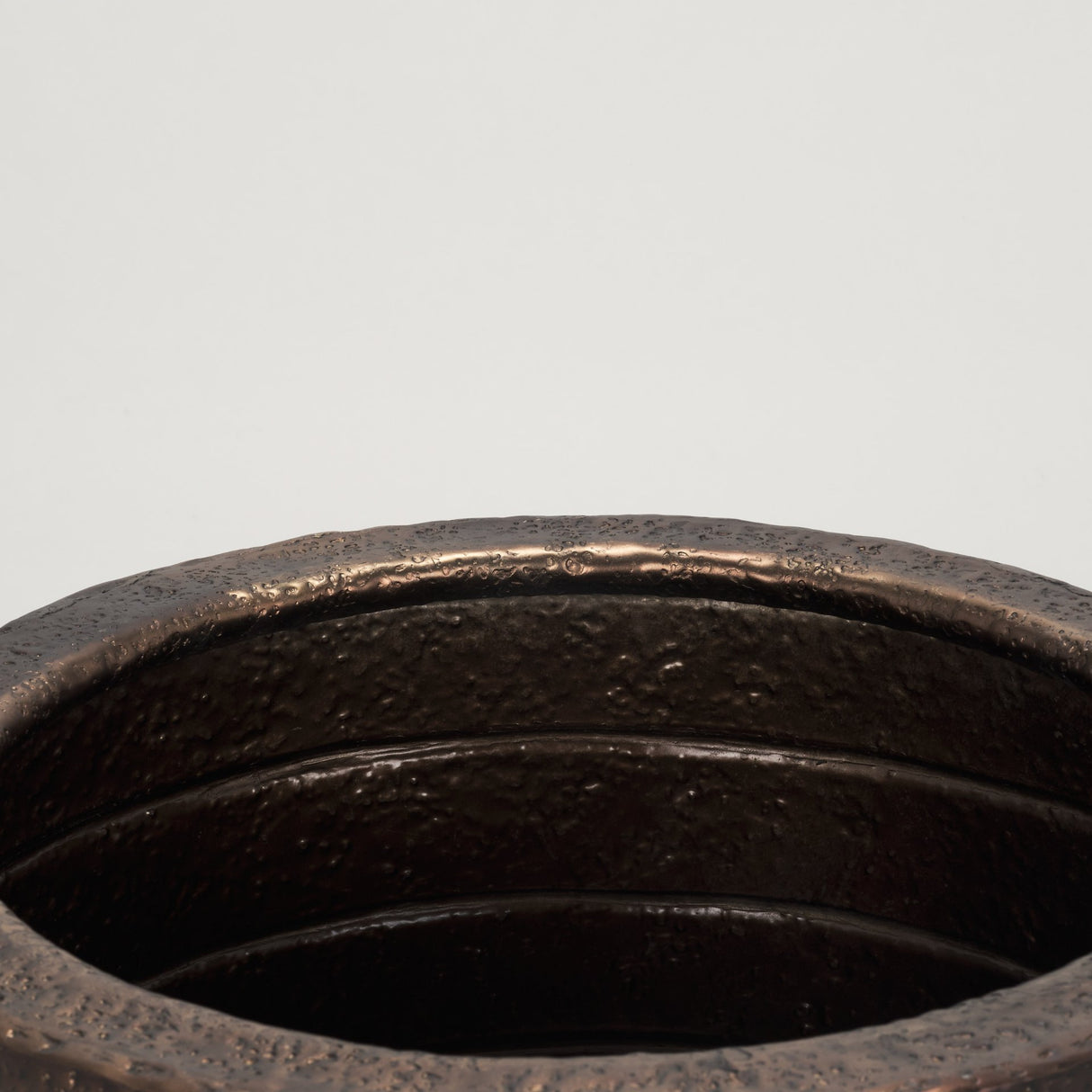 Aivana Large Antiqued Gold Metal Floor Vase from Mercana - Luna Furniture