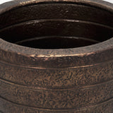 Aivana Large Antiqued Gold Metal Floor Vase from Mercana - Luna Furniture