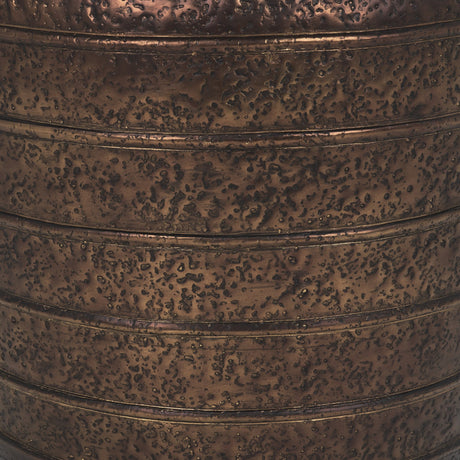 Aivana Large Antiqued Gold Metal Floor Vase from Mercana - Luna Furniture
