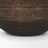 Aivana Large Antiqued Gold Metal Floor Vase from Mercana - Luna Furniture