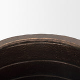 Aivana Extra Large Antiqued Gold Metal Floor Vase from Mercana - Luna Furniture