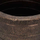 Aivana Extra Large Antiqued Gold Metal Floor Vase from Mercana - Luna Furniture