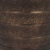 Aivana Extra Large Antiqued Gold Metal Floor Vase from Mercana - Luna Furniture