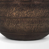 Aivana Extra Large Antiqued Gold Metal Floor Vase from Mercana - Luna Furniture
