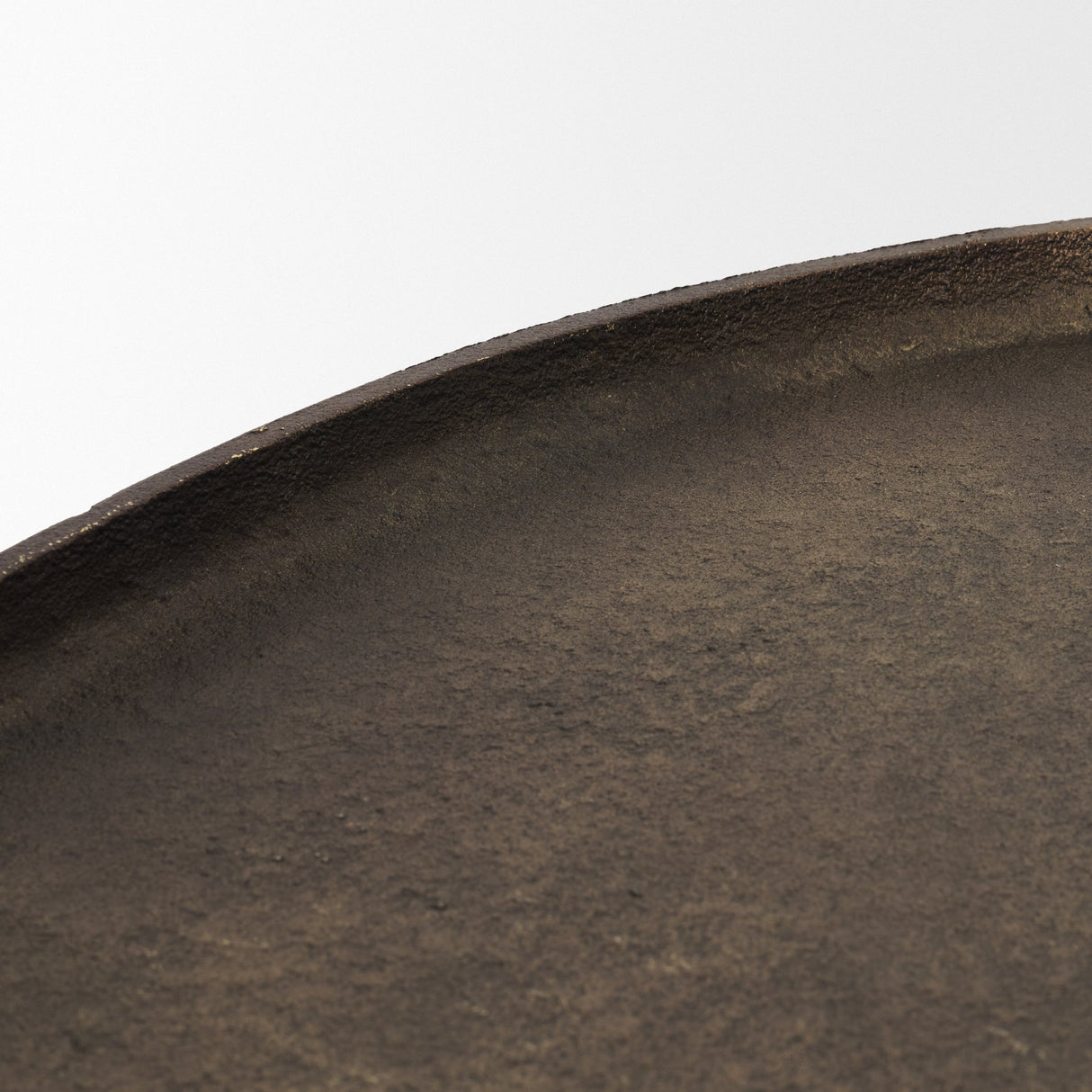 Jianna Small Oval Textured Antiqued Gold Metal Tray with Handles from Mercana - Luna Furniture